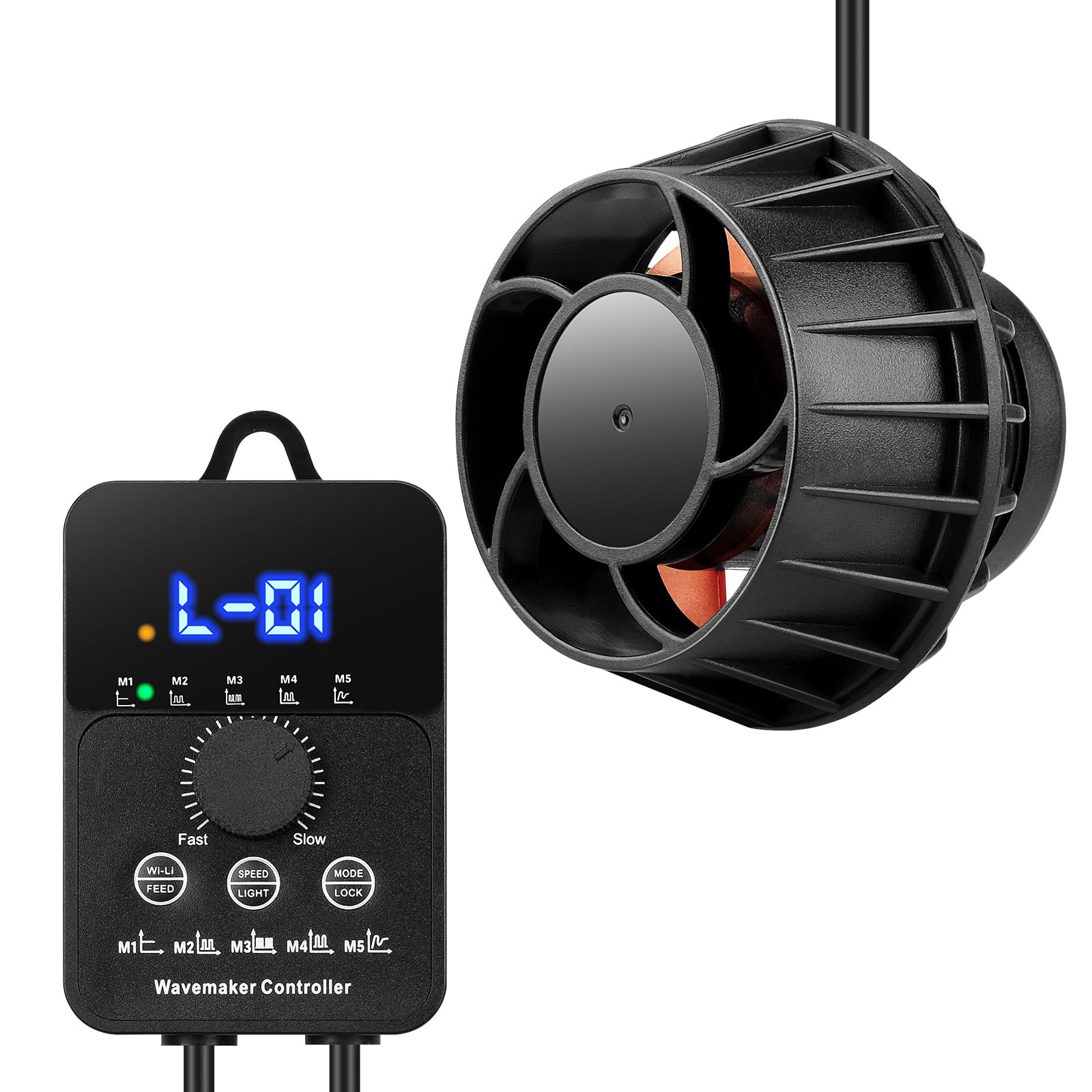 Photo 1 of ***(USED/ UNABLE TO TEST)***JEREPET 3400GPH Aquarium Wave Maker DC24V Power head with Magnetic Mounting,Wavemaker with Controller for 100-200 Gallon Fish Tanks