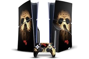 Head Case Designs Officially Licensed Friday the 13th 2009 Jason Voorhees Poster Graphics Vinyl Sticker Gaming Skin Decal Compatible With Sony PS5 Slim Disc Edition Console & DualSense Controller