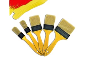 PANCLUB Not Chip Brush Set - 5pcs, 1, 1, 2, 2, 3 Inch, Chalk Paint & Wax Brushes, Disposable Trim & Varnish Brushes
