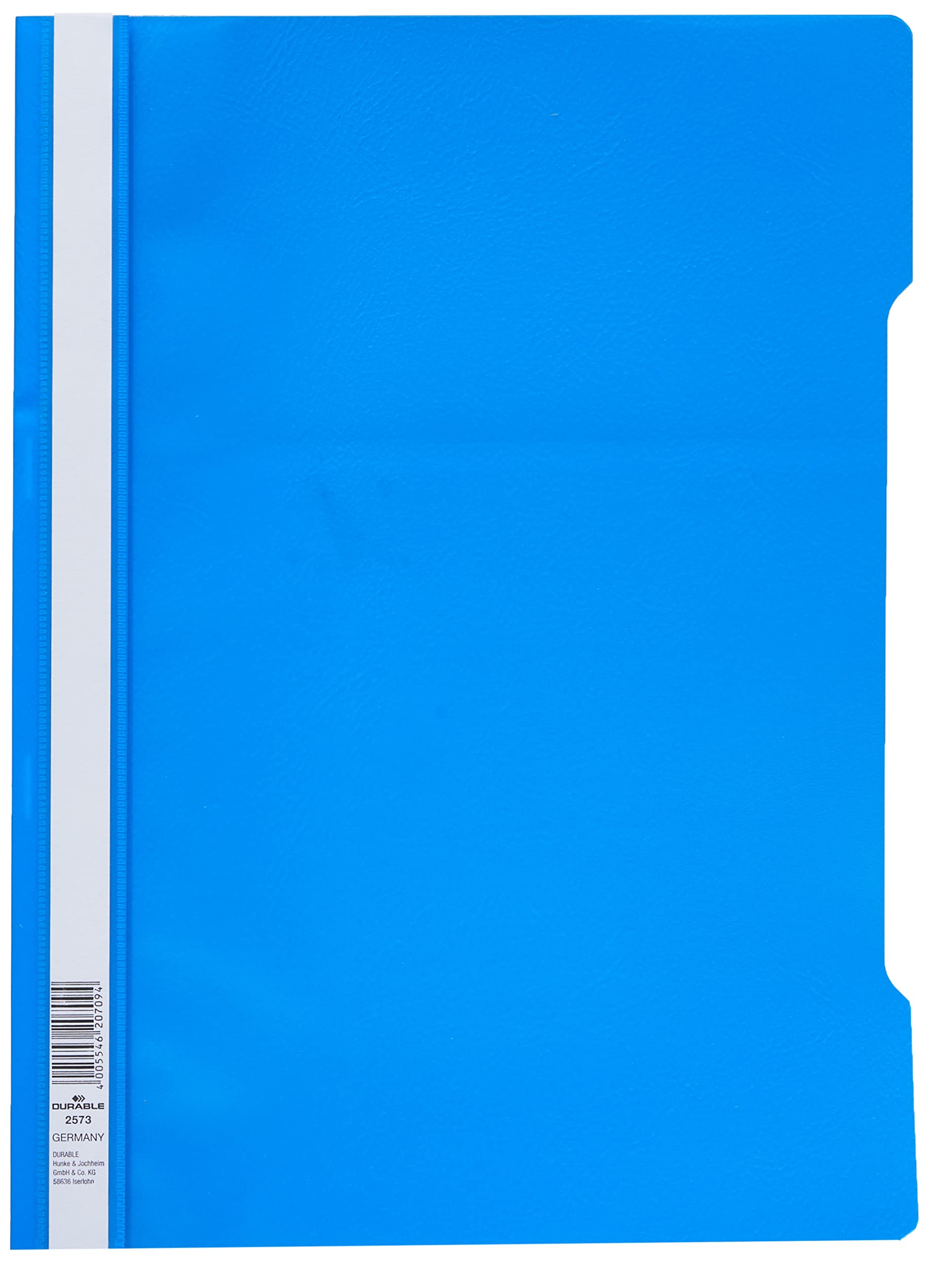 Durable 252306 Clear View Folder-Report File A4 PP, Blue - Pack of 25