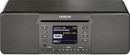 Sangean DDR-66 BT All-In-One-Musiksystem (Internet Radio, Bluetooth, WiFi, DAB+, Spotify-Player, CD, USB, SD, UKW-RDS, AUX-In