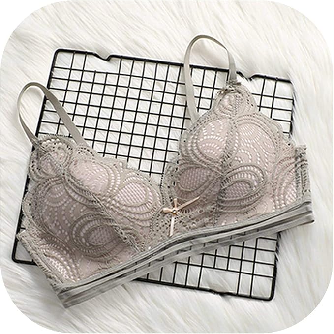 Little cute shop Thin Bralette Lingerie Lace Floral Wireless Bras