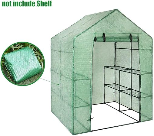 Amazon Com Zsl Walk In Greenhouse Cover Plastic Replacement Garden Cover Portable Green House Plant Cover Lawn Pe Cover Only No Iron Stand No Flower Pot Garden Outdoor