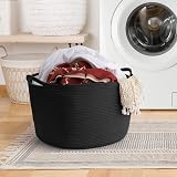 Maliton Black Basket 50x33 cm Large Foldable Laundry Hamper 68L with Handles view 7