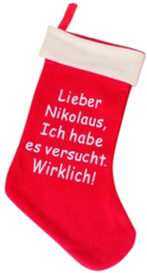 Nikolausstiefel Aus Filz In Rot Mit Verschiedenen Lustigen