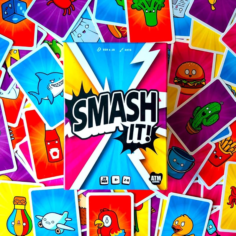 Smash It! - Juegos de Mesa para Familia y Amigos - Juego de Cartas de Rapidez Mental - de 2 a 8 Jugadores - Diversión sin Pantallas - Regalo Original | Juego de Viaje