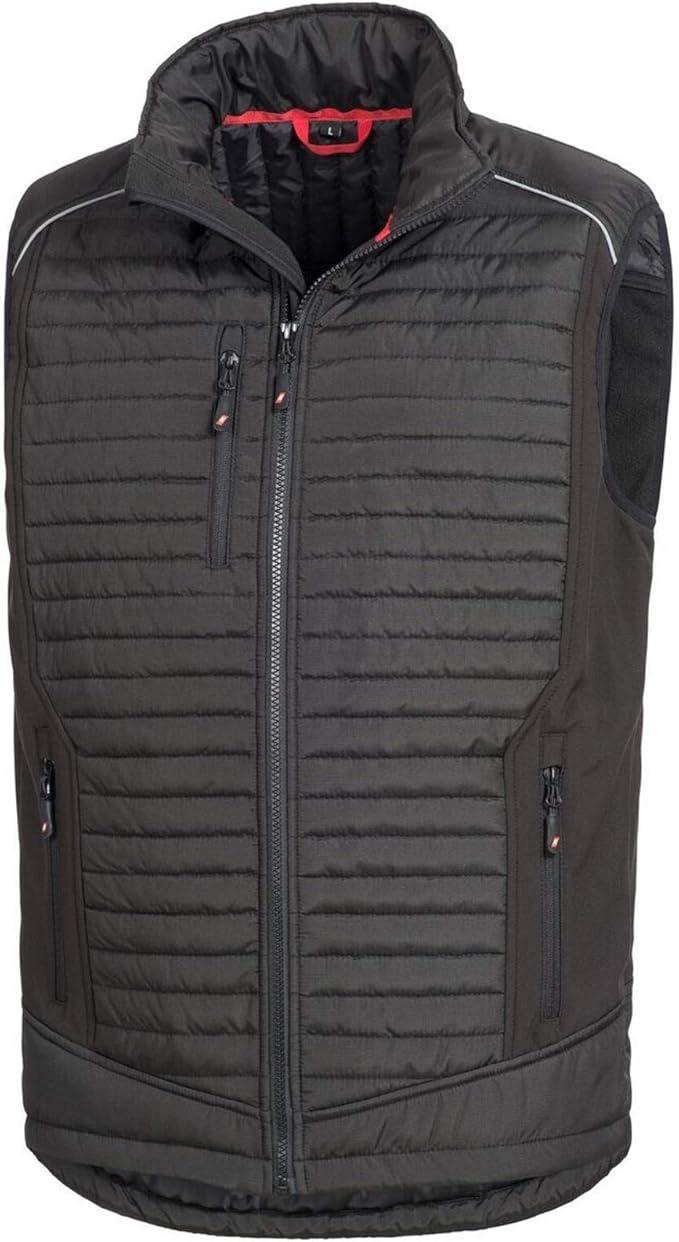 Nitras Body Warmer Mens Softshell Black Gilet Insulated Quilted