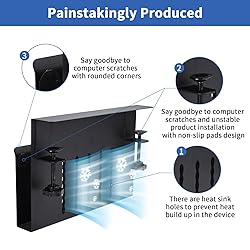 LUKETURE Desk Side Storage, Steel Side Desk