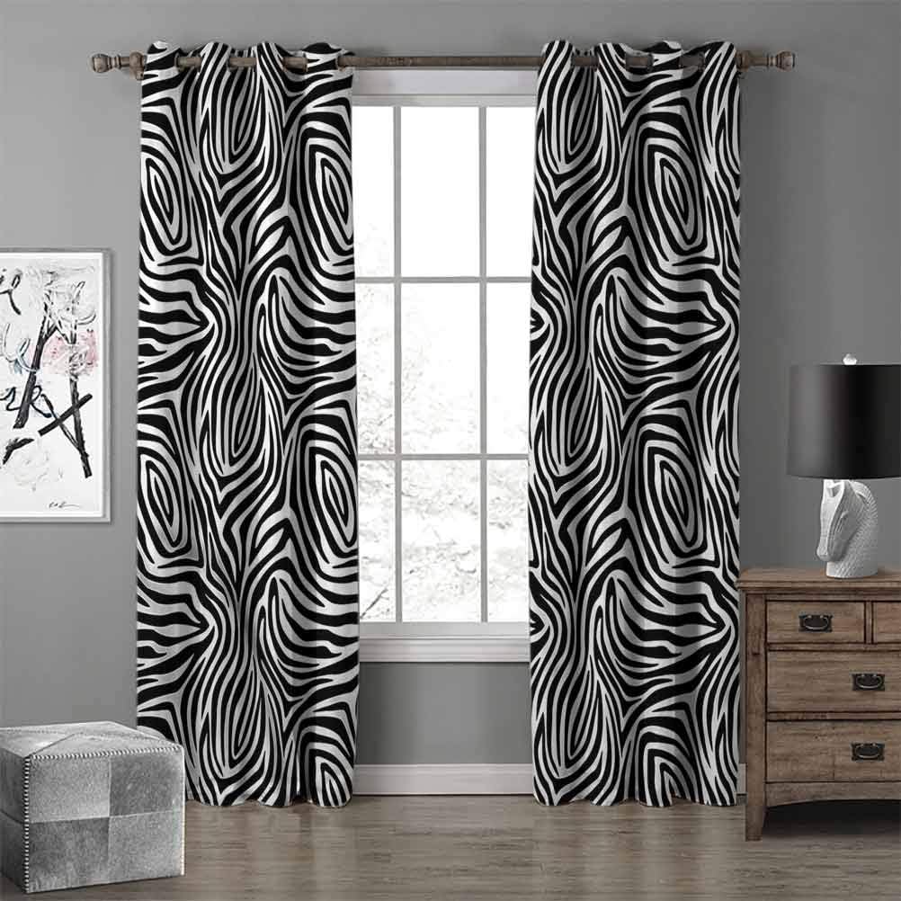 Stripes Blackout Curtains for Bedroom Zebra Skin Pattern