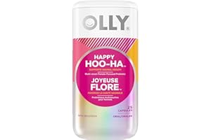 OLLY Supplement Capsules gluten free multi-strain female-focused probiotic supplement Happy HOO-HA supports vaginal health 25