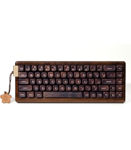 Amazon.com: XEANIXIE Walnut Wood Mechanical Keyboard - Tri-Mode
