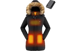 GENOVEGA Graphene Women Heated Jacket 12V Fast Charge 18400mAh Large Capacity Warm