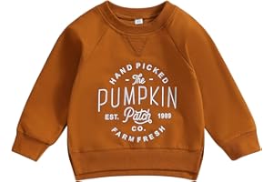 DuAnyozu Halloween Baby Clothes Toddler Girl Boy Pumpkin Sweatshirt Crewneck Sweater Long Sleeve Pullover Fall Outfits