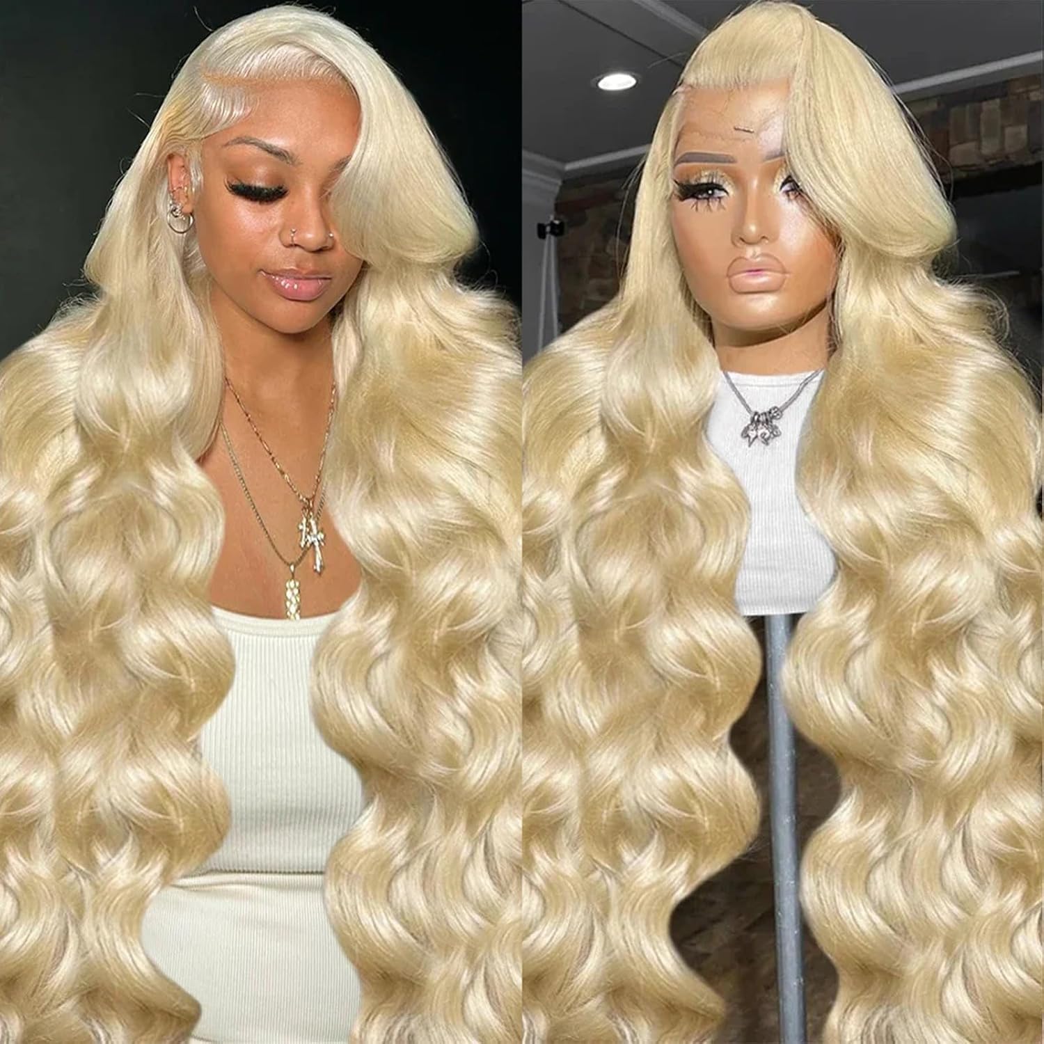 Blonde Wig Human Hair 613 Lace Front Wig Human Hair Pre Plucked 180% Density 13x6 Body Wave HD Lace Frontal Wig Glueless Wigs With Baby Hair 22 Inch — image 1