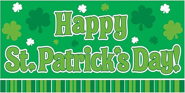 Amazon Com Happy St Patrick S Day Banner Kitchen Dining