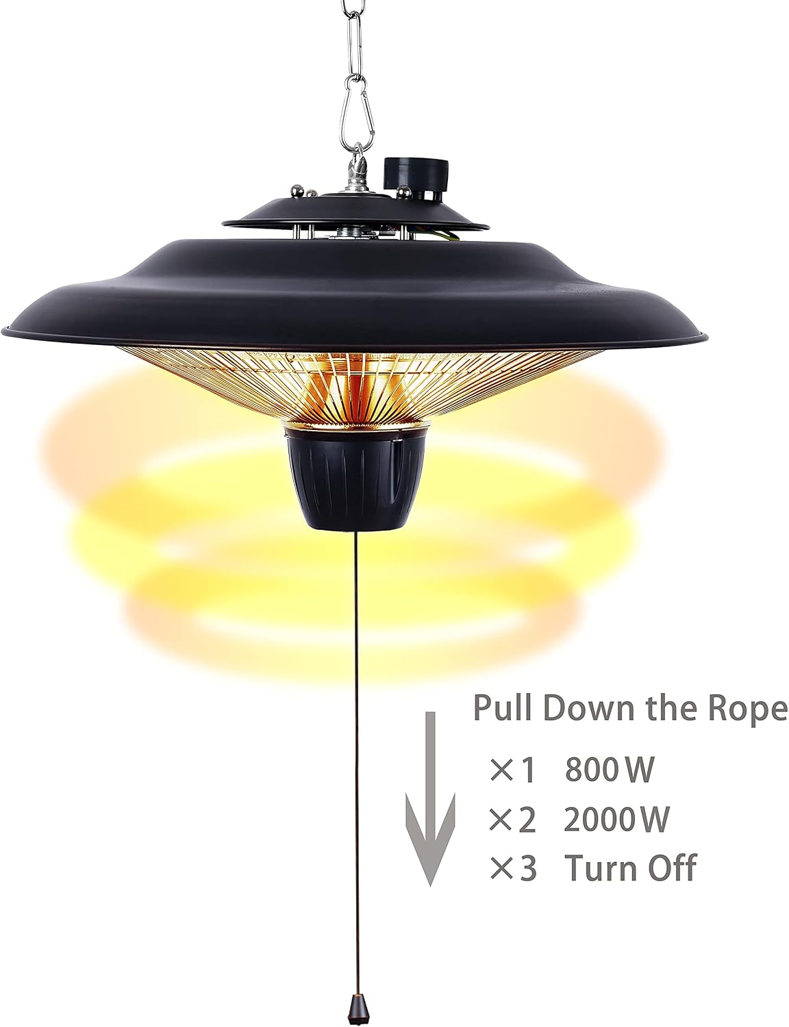DONYER POWER Outdoor Heaters for Garden Patio Heaters Halogen Heater 800W&2000W Electric Heater for Greenhouse Tent - Image 3