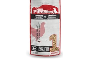 PureBites Mini Chicken Freeze Dried Dog Treats, 1 Ingredient, Made in USA, 2.1oz