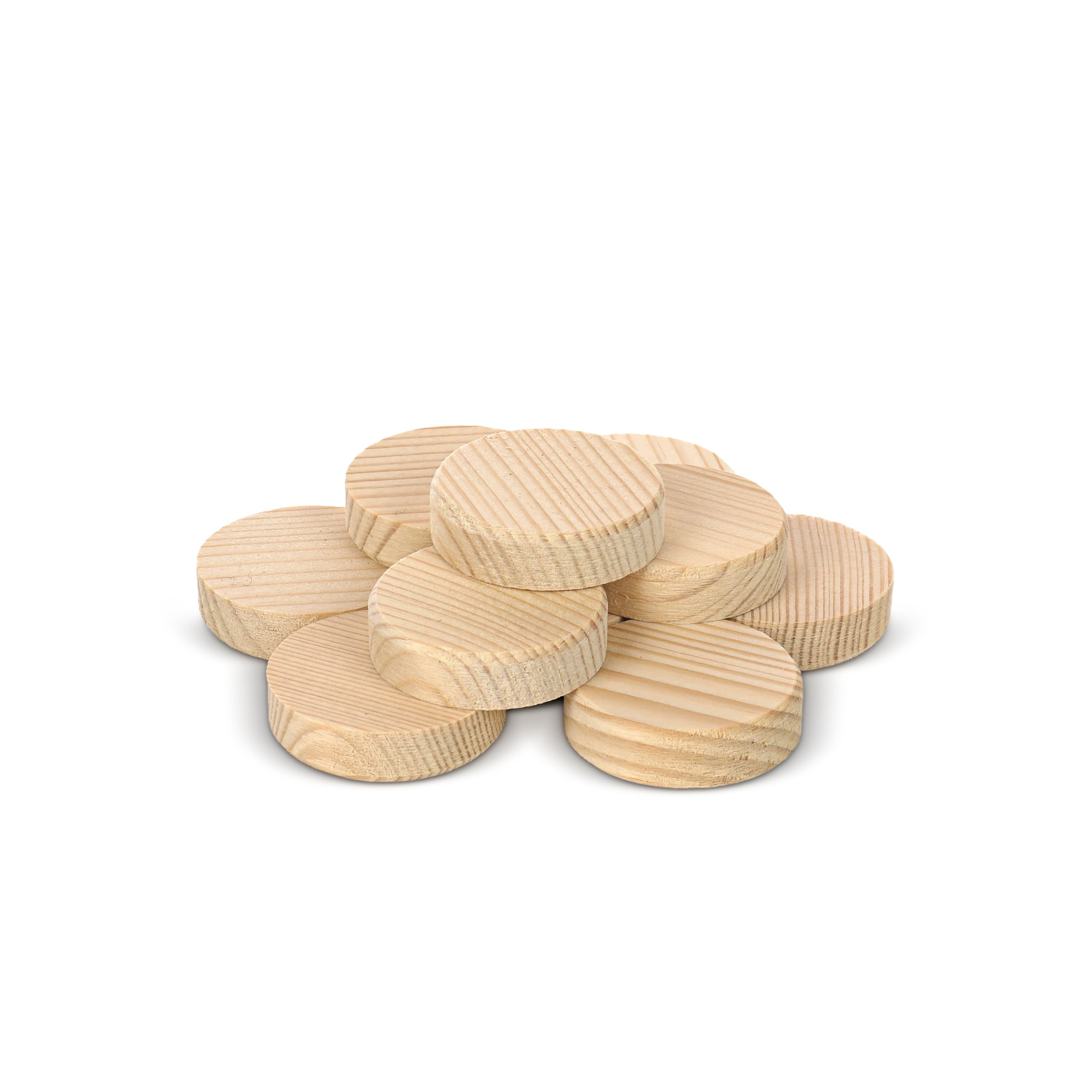 Tolux Wooden Plugs 35 mm, Wood Screw Cover, Wooden caps for Sealing Knot, Drill Holes and Wood Defects. Size 35 x 9 mm, 10 pcs