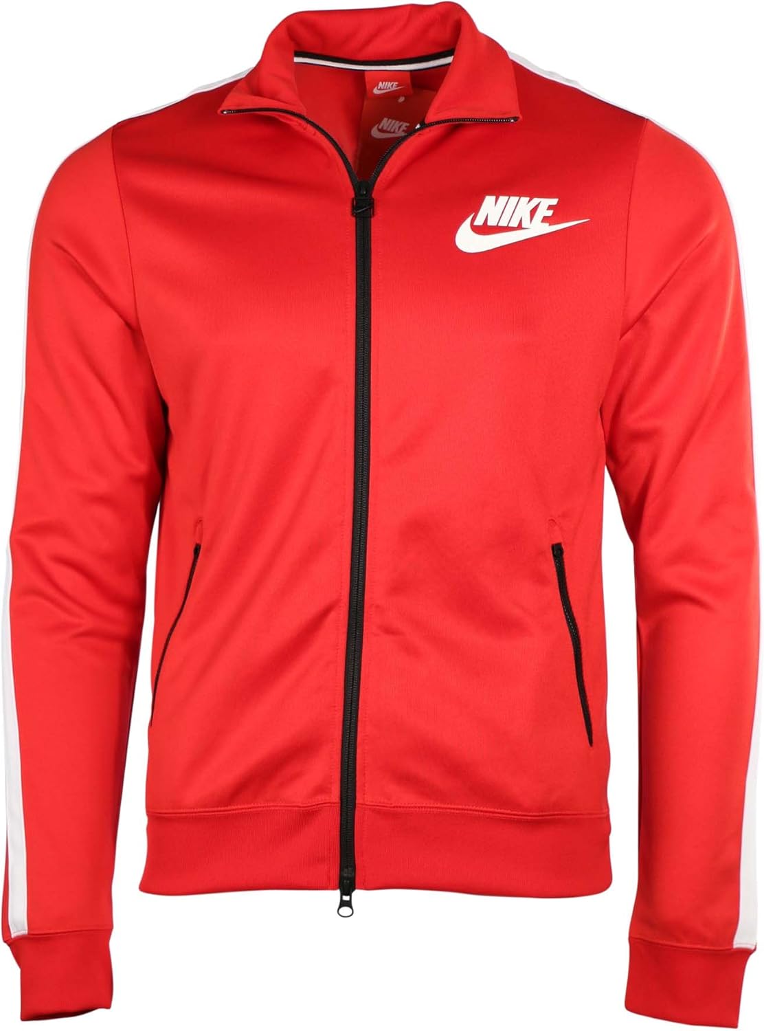 red and black nike track jacket