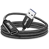 SOLMIMI USB C Female to USB Male Adapter 4FT(1.2M), Upgraded Type C to USB 3.0 Male Adapter with 5Gbps High-Speed Data Transm