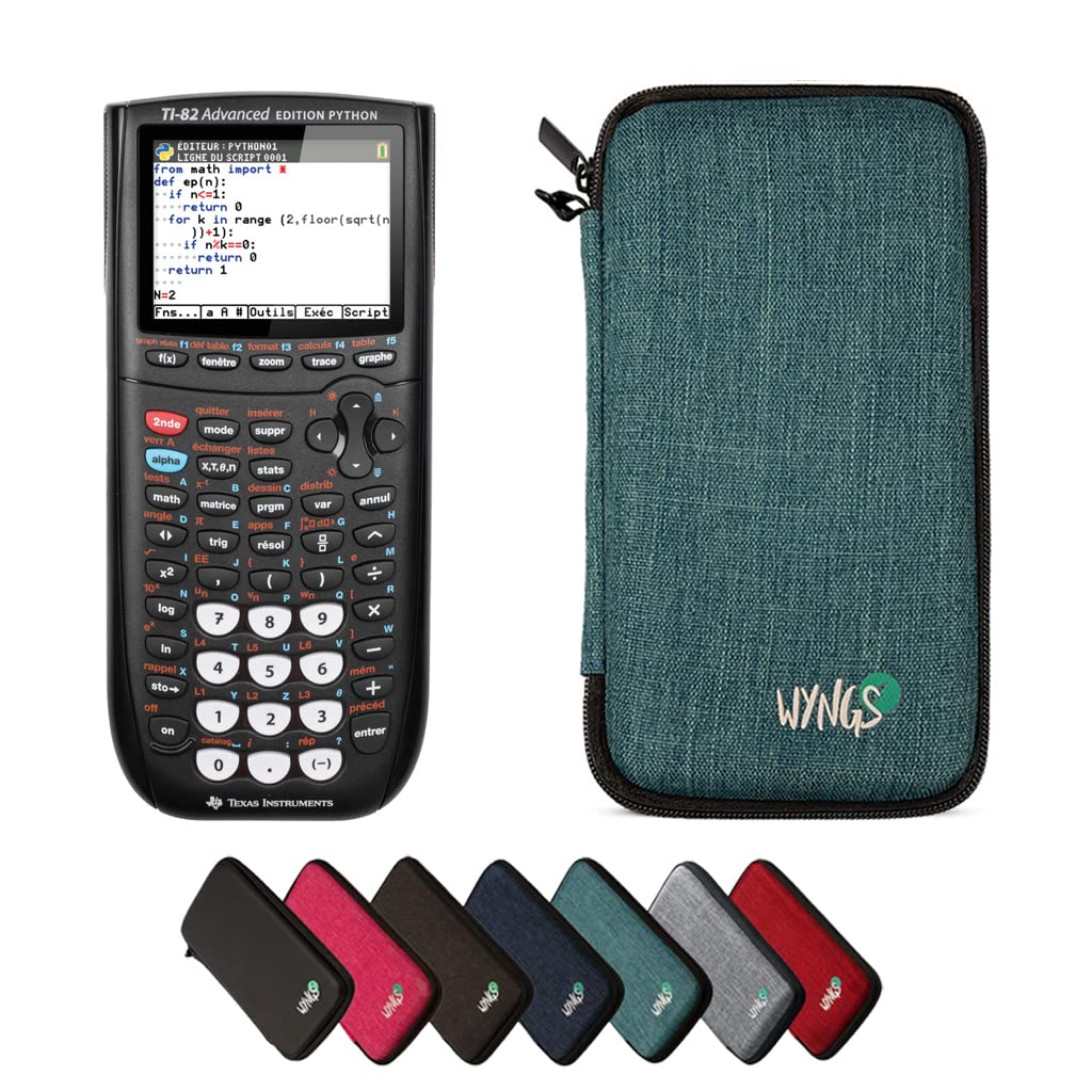 CALCUSO Basic Set Turquoise with Graphing Calculator TI-82 Advanced Python Edition