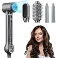 5 in 1 Hair Dryer Brush, QUICO Hair Styler 110,000 RPM 7X Faster Hair Dryers for Women 500 Million Negative Ionic Volumize Blow Dryer Brush, Hair Straightener, Air wrap Hair Styler Curl No Heat Damage