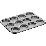 Cake Boss Novelty Nonstick Bakeware 12-Cup Whoopie Pie Pan, Gray