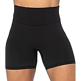 Sunzel No Front Seam High Waist Biker Shorts for Women, Squat Proof Yoga Workout Gym Bike Shorts