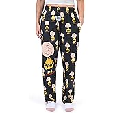 BRIEF INSANITY Charlie Brown Pajama Pants - Comfy, Loose-Fit, Ultra-Soft - Snoopy Lounge Bottoms