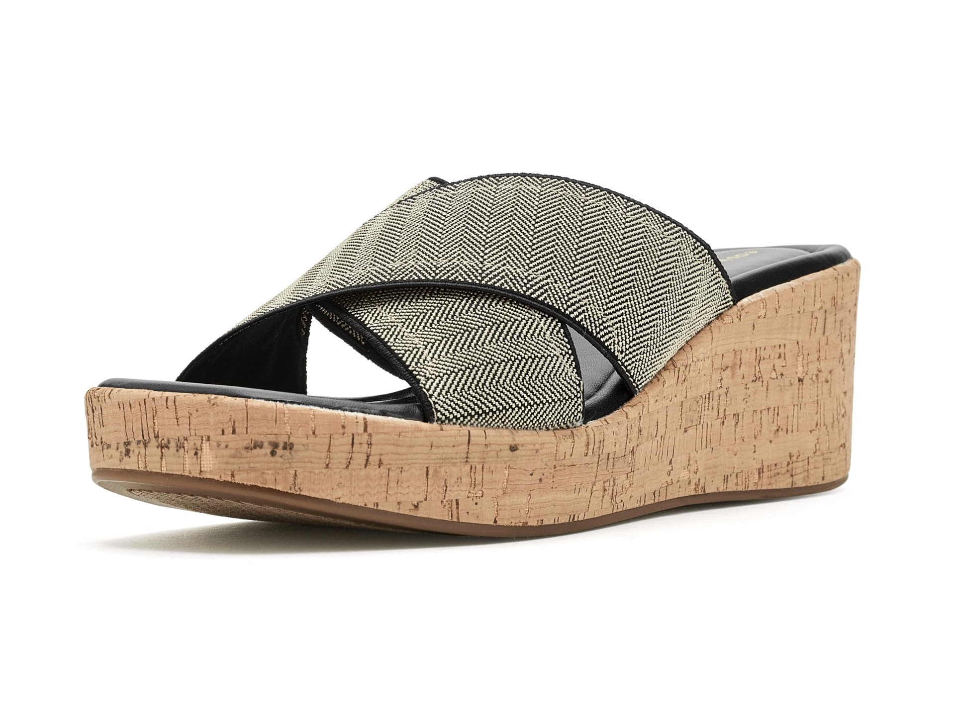 Easy Spirit Women’s Fawn, Black/Natural Multi, 8 Wide