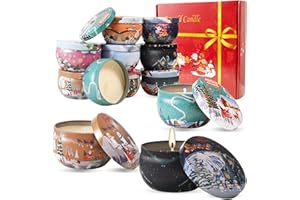 JEABEUT Christmas Scented Candles Gift- Aromatherapy Candle-Soy Wax-Long Lasting Burn time, Gifts for Women & Men,Home Decor,Scented Soy Candle Set,Holiday Home Scent (9, Christmas-Scented Candles 3)