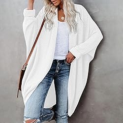 ADJHDFH Cardigan For Women Dressy Batwing Tops For