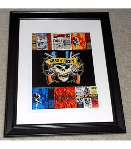 Amazon.com: Large Framed Guns 'n Roses Axl Rose/Slash 1989 B/W