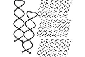FANDAMEI 20PCS Spiral Hair Pins, Spin Pins Spiral Bobby Pins for Girls, Women and Kids, Non-Scratch Round Clip & Bun Twist, Stylish Bun Bobby Pins, Premium Spin Pins for Hair, Black