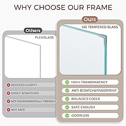 12x16 Picture Frames, Solid Oak Wood
