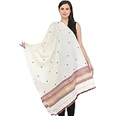 Exotic India Stole from Kutch with Embroidered Mirrors and Golden Border