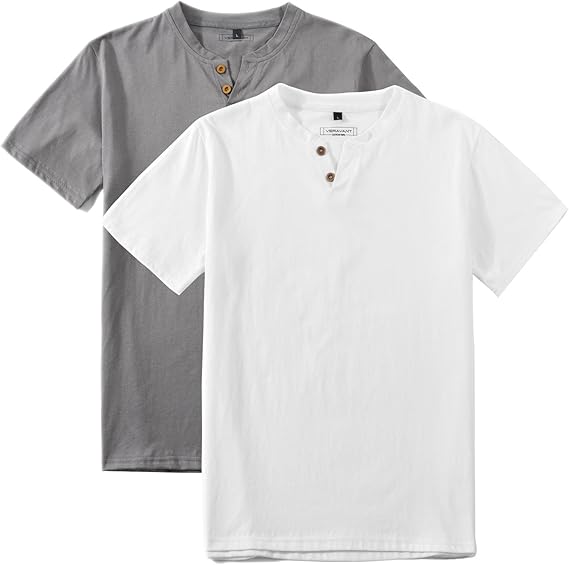 Amazon Veravant Tシャツ メンズ 無地 半袖 ヘンリーネック フィットネス おしゃれ おおきいサイズ S Xxl ホワイト ダークグレー M Tシャツ カットソー 通販