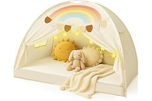 PAAXIDO Bed Tent Twin for Kids - Twin Size Bed Canopy Indoor Privacy Sleeping Tents on Bunk Bed, Cozy Breathable Shelter for Bedrooms Cottage Drafty Rooms Inside Floor Bed Tents