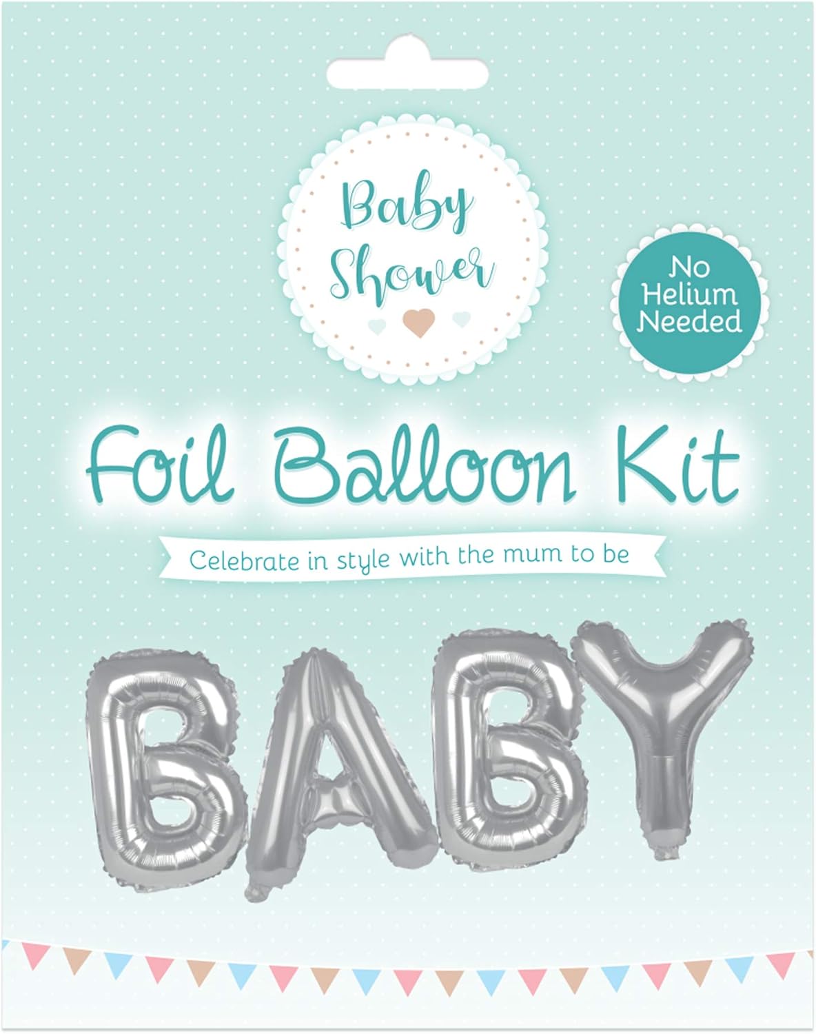 Baby Shower Baby Foil Balloon- Silver Balloons - Image 3