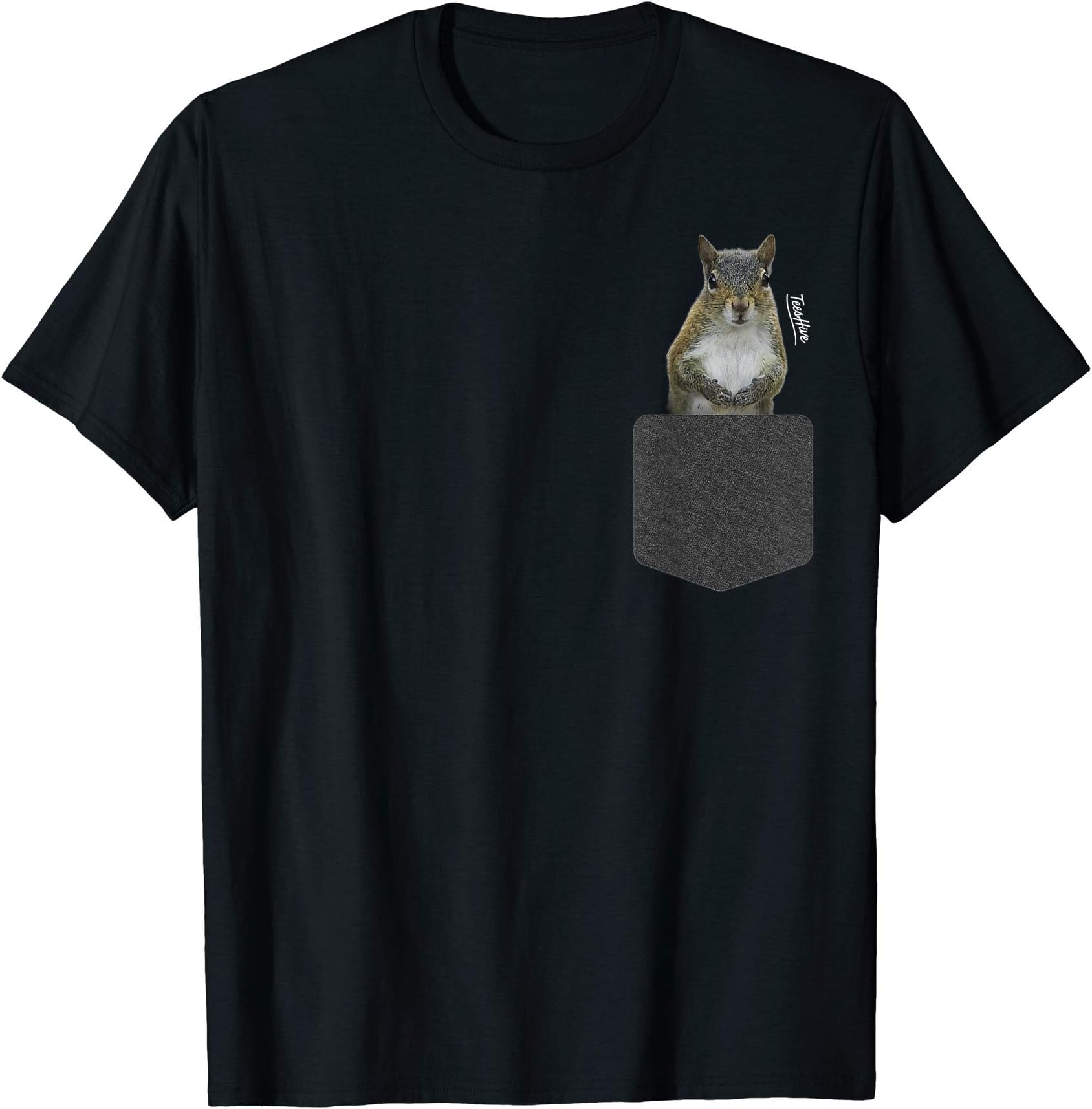HiveTeesSquirrel In Pocket - Squirrel Lover Themed T-ShirtOEKO-TEX STANDARD 100