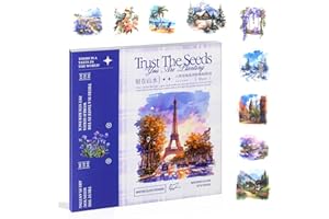 Dwpetzo Seasonal Nature Landscape Stickers for Junk Journal Supplies, 50 Sheets Pre-Cut Washi Scrapbook Sticker Book for Journaling, Scrapbooking, Bujo, Planners, Card Making, Collage, Art Crafts