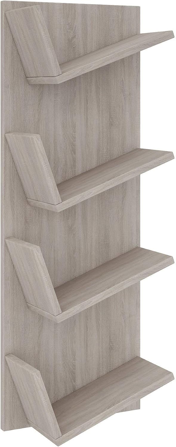 VCM Wooden Wall Hanging Shelf Bookcase Wall Board Decorative Board Lansi Mini Wooden Wall Hanging Shelf Bookcase Wall Board Decorative Board Lansi Mini Sonoma oak (rough sawn) - Image 4
