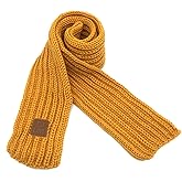 BEARUN Kids Knit Scarf Winter Fashion Solid Color Toddler Baby Scarves Wrap Neck Warmer