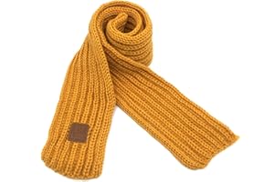 BEARUN Kids Knit Scarf Winter Fashion Solid Color Toddler Baby Scarves Wrap Neck Warmer