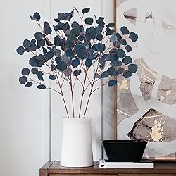 Tepaler 4pcs Artificial Eucalyptus Leaves Stems