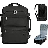 WANDF Travel Backpack For Spirit Airlines Personal Item Bag 18x14x8 with Wet Pocket, 17 Inch Laptop Backpack for Men Women(Black)