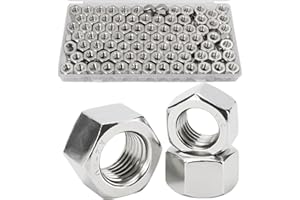 Hmevsafinect 5/16"-18 Hex Nuts,25Pack 304 (A2-70) Stainless Steel Hardware Nuts,Standard Inch Coarse Thread Nuts