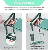 Unibos Heavy Duty Garden Kneeler Seat with Handles & Tools Bag view 8