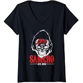 Women's Sons of Anarchy Samcro Skull V-Neck T-Shirt