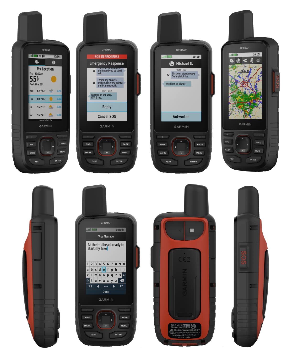 Wearable4U Garmin GPSMAP 67i Rugged GPS Hiking Premium Handheld, 3in Display with Power Pack Bundle